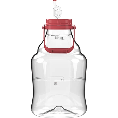 Garrafão para vinho leve, inquebrável, com pega, 10 L