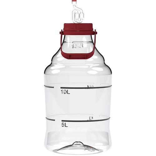 Garrafão para vinho leve, inquebrável, com pega, 15 L