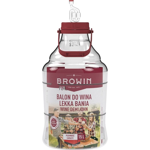 Garrafão para vinho leve, inquebrável, com pega, 15 L - 3