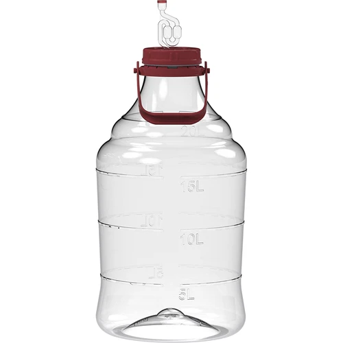 Garrafão para vinho leve, inquebrável, com pega, 20 L