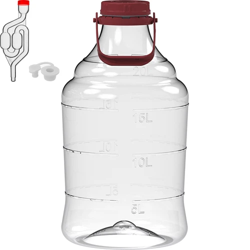 Garrafão para vinho leve, inquebrável, com pega, 20 L - 2