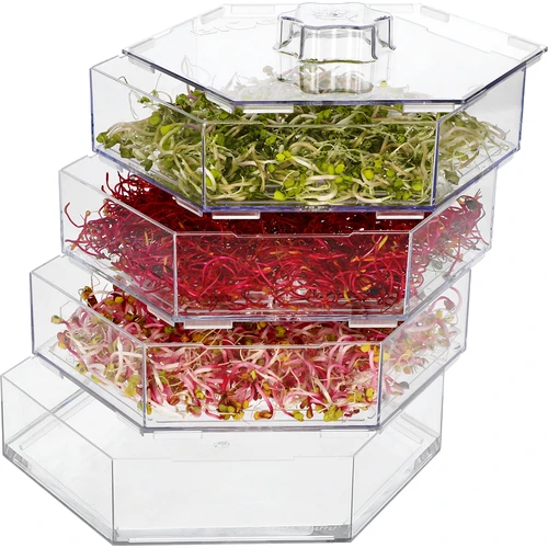 Germinador de vários níveis Niezłe Ziółko com sementes de rabanete - 3