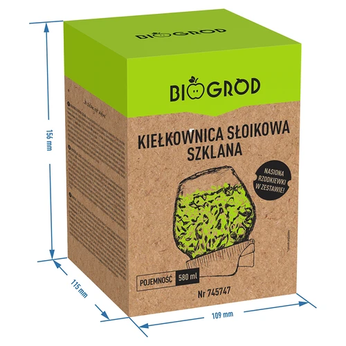 Germinador em frasco Twist-off com sementes de rabanete - 7