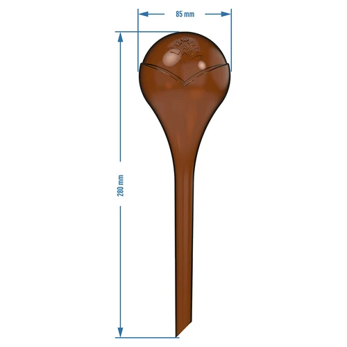 Globos de rega para plantas, transparentes âmbar, 400 ml, 2 unid. - 5
