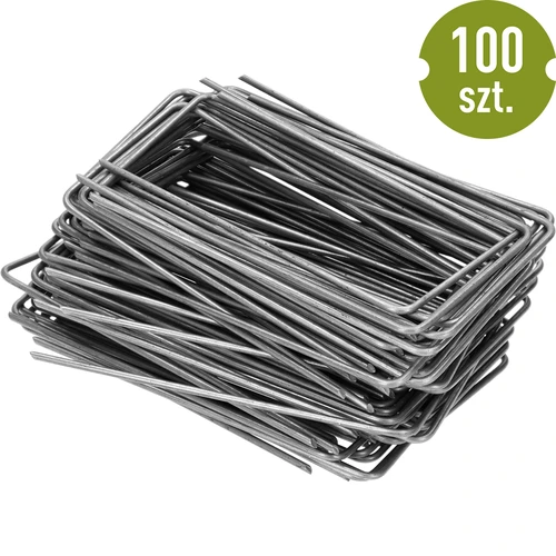 Grampos em U de aço para agrotêxtil - 100 unidades - 4