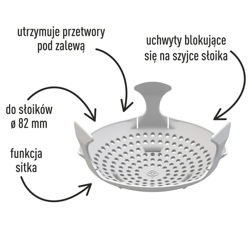 Grelha de pressão para conservas, fermentados e vinagre - para frascos Ø82 - 3