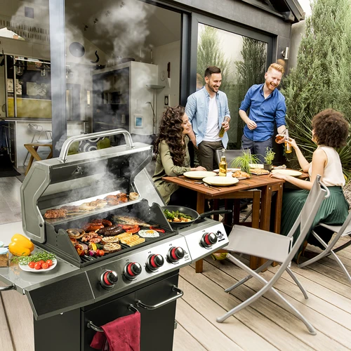 Grelhador a gás dragON BBQ101, 11,7 kW, preto e prateado - 3