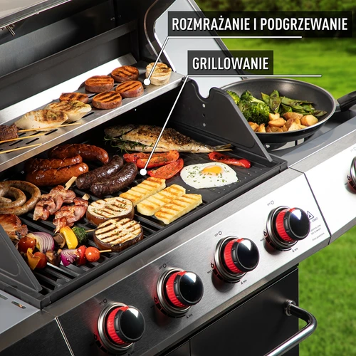 Grelhador a gás dragON BBQ101, 11,7 kW, preto e prateado - 6