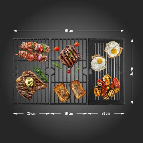 Grelhador a gás dragON BBQ101, 11,7 kW, preto e prateado - 9