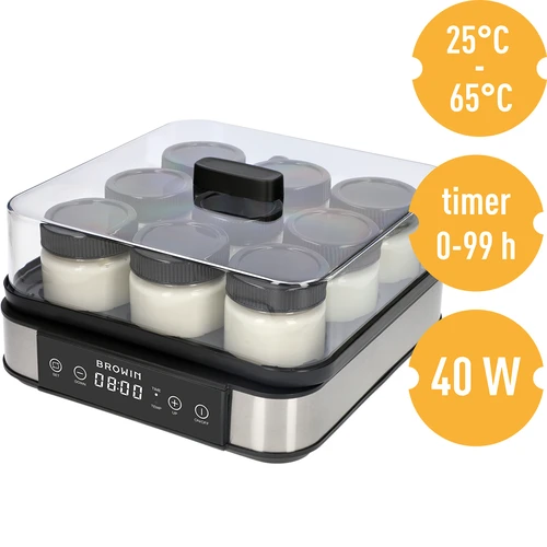 Iogurteira com termostato, 9 frascos, 1,6 L - 8