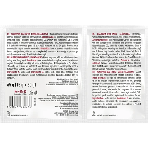 Klarowin Duo Rapid - quitosano + kieselsol, 65 g - 2
