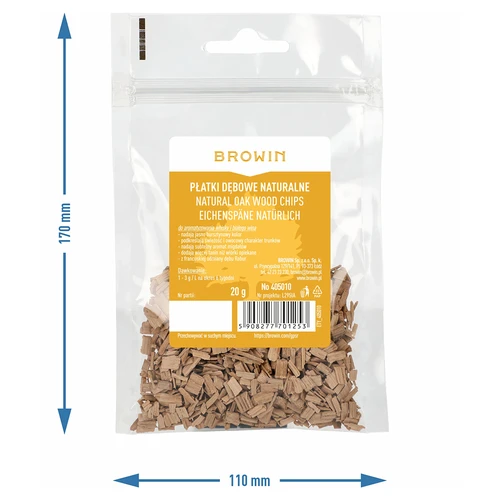 Lascas de carvalho naturais (não tostadas), 20 g - 7
