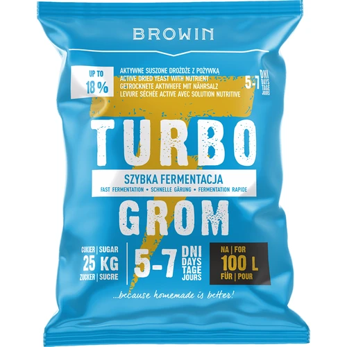Levedura de destilação Turbo Grom 5–7 dias 100 L