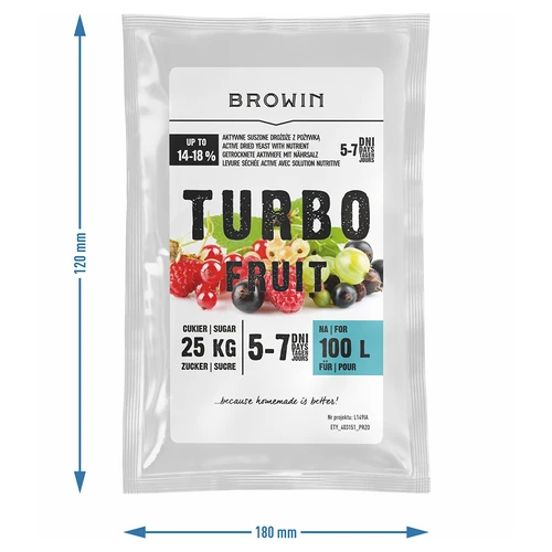 Levedura para vinho Turbo Fruit 5-7 dias 100 L - 3