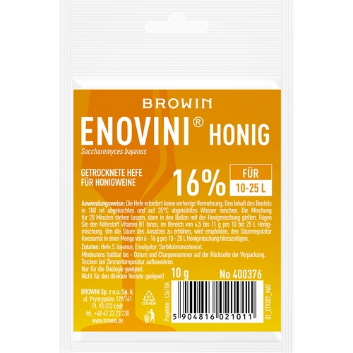 Levedura seca para hidromel Enovini HONEY 10 g
