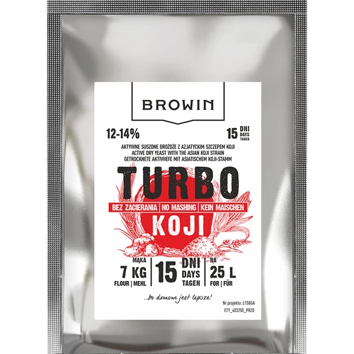 Levedura Turbo Koji para destilação, 50 g (sem mosturação!)