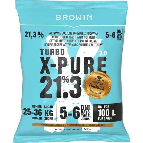 Levedura Turbo X-Pure 21,3%, 100 L