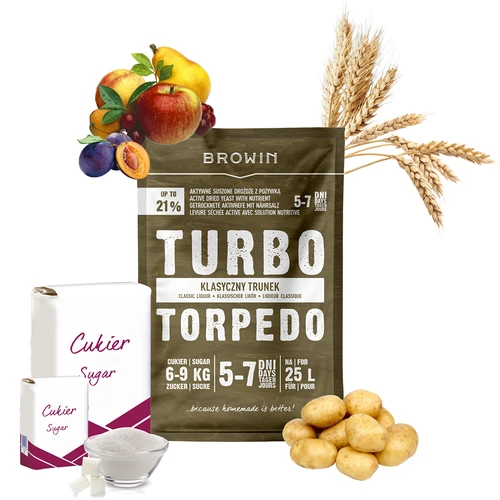 Leveduras de destilaria Turbo Torpedo 5-7 dias 21% 100 g - 4