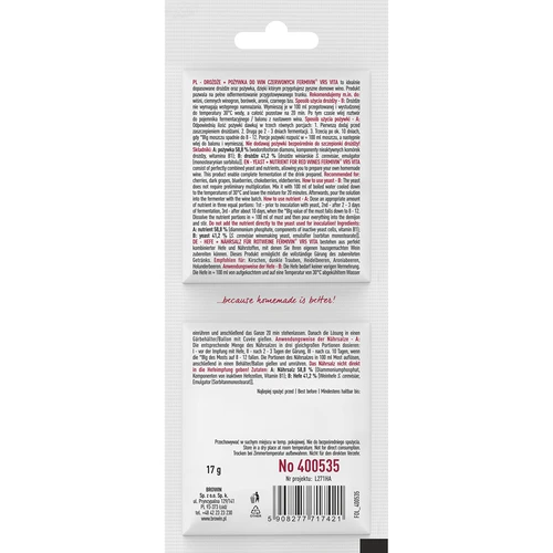 Leveduras + nutriente - vinhos tintos - 2
