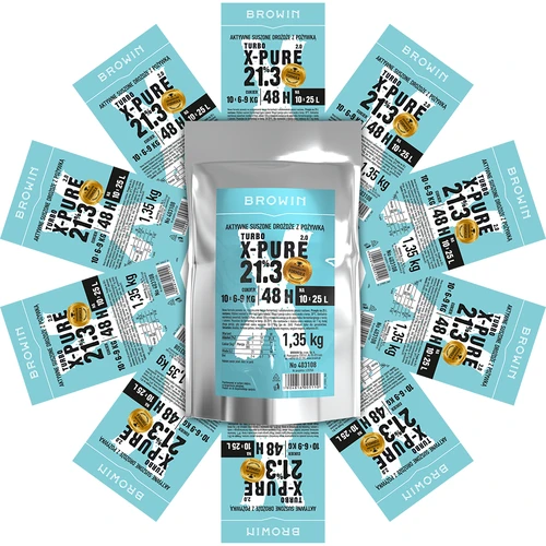 Leveduras Turbo X-Pure 21,3%, 10 x 25 L, 1,35 kg - 4