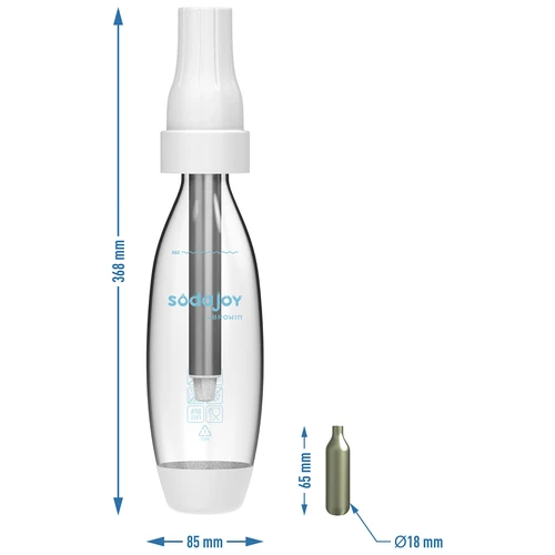 Máquina de gaseificação de água e bebidas + 10 cartuchos - 8