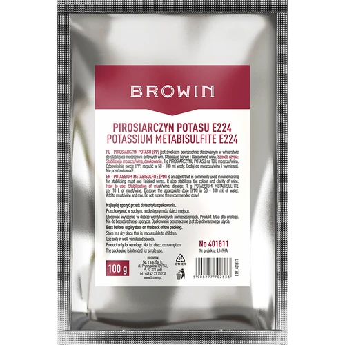 Metabissulfito de potássio, 100 g