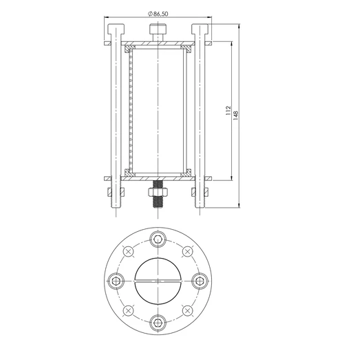Módulo para destilador – visor – Ø 48,3 mm, comprimento 100 mm - 7