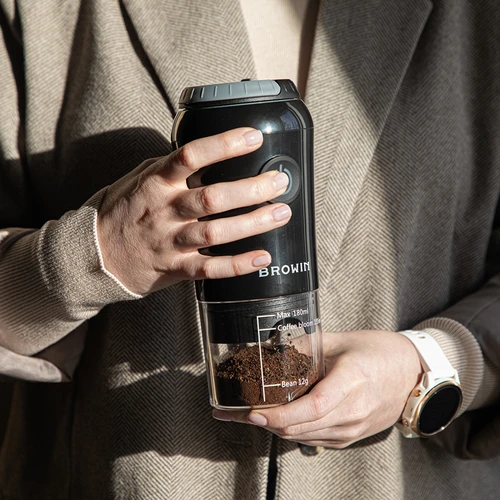 Moinho de café – elétrico, de mós, com cafeteira e copo - 15