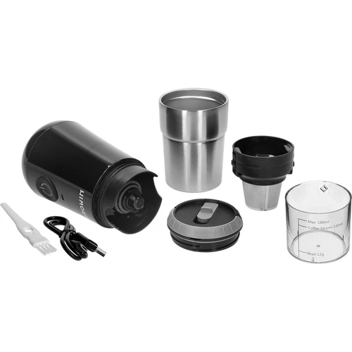 Moinho de café – elétrico, de mós, com cafeteira e copo - 5