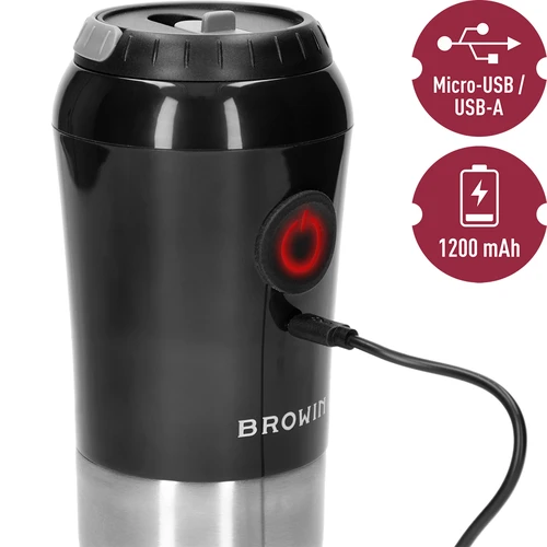 Moinho de café – elétrico, de mós, com cafeteira e copo - 10