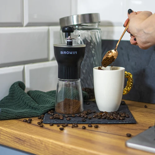 Moinho de café manual com ajuste de moagem - 12