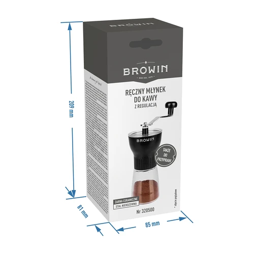 Moinho de café manual com ajuste de moagem - 8