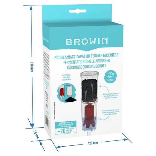 Neutralizador de odores para fermentação + borbulhador silencioso + carvão ativado de coco 200 g - 7