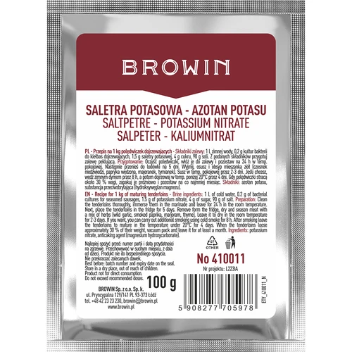 Nitrato de potássio para curar carnes, 100 g