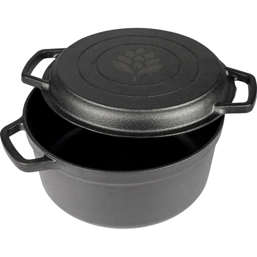 Panela de ferro fundido com frigideira, 3,5 L - 2