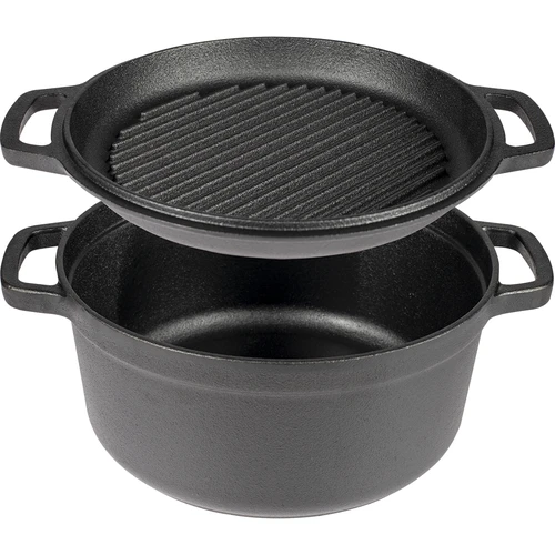 Panela de ferro fundido com frigideira, 3,5 L
