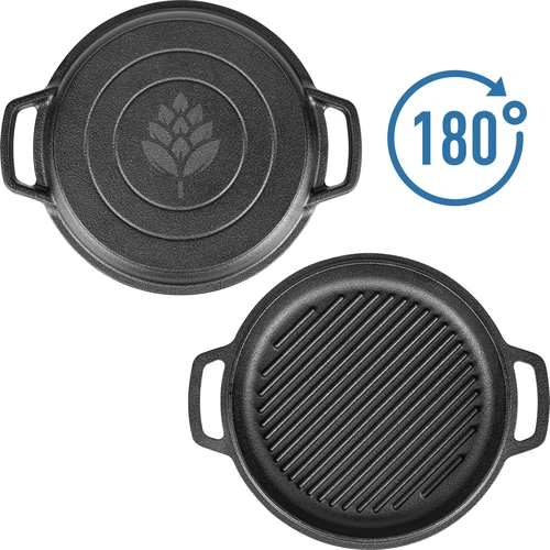 Panela de ferro fundido com frigideira, 3,5 L - 6