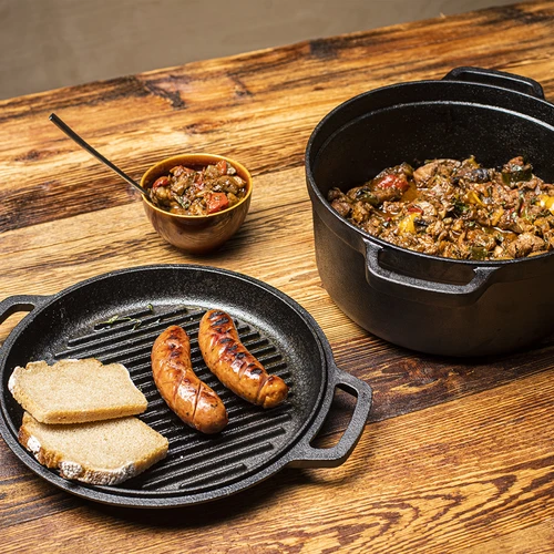 Panela de ferro fundido com frigideira, 3,5 L - 14