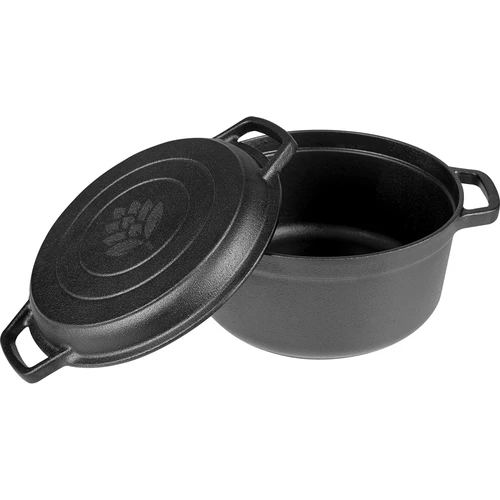 Panela de ferro fundido com frigideira, 5 L + 1 L - 4