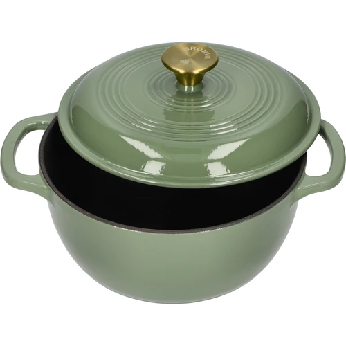 Panela de ferro fundido esmaltada - cor sálvia, 4 L - 2