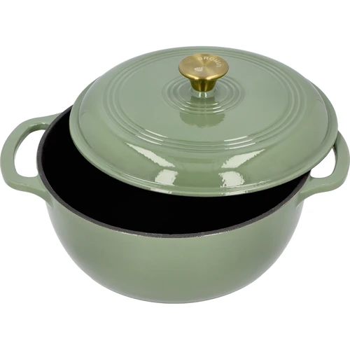 Panela de ferro fundido esmaltada - sálvia, 5,8L - 2