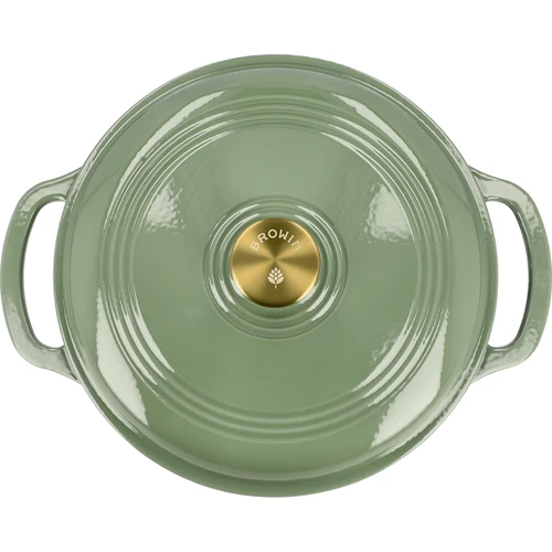 Panela de ferro fundido esmaltada - sálvia, 5,8L - 3