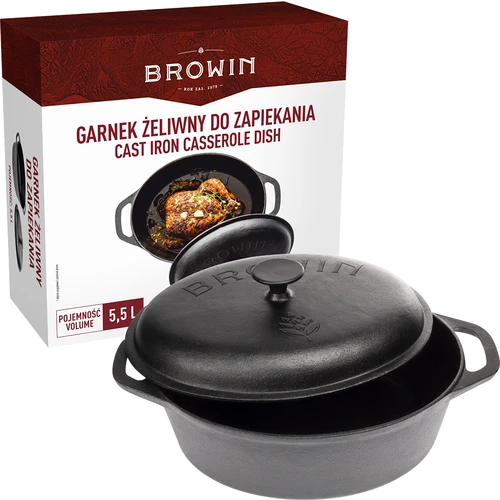 Panela de ferro fundido para forno, 5,5 L - 5