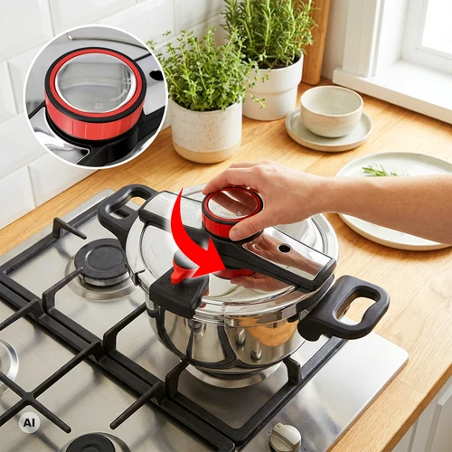 Panela de pressão em aço inoxidável, 6 L - 5