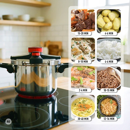 Panela de pressão em aço inoxidável, 6 L - 4
