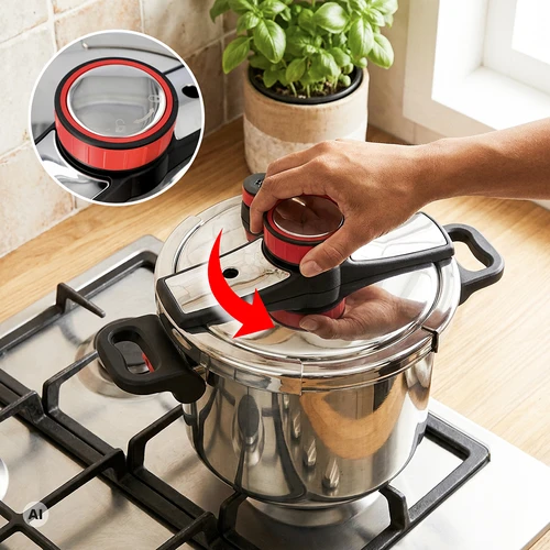 Panela de pressão em aço inoxidável, 8 L - 5