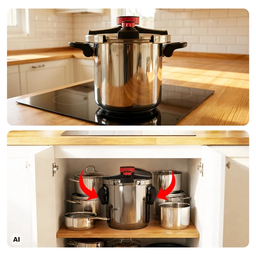 Panela de pressão em aço inoxidável, 8 L - 6