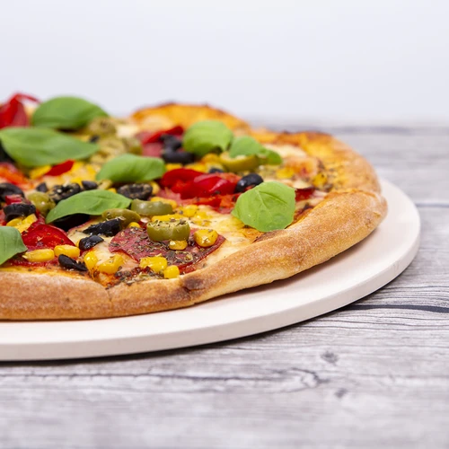 Pedra redonda para pizza, em cordierita, diâmetro 33 cm - 19