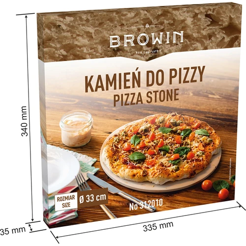 Pedra redonda para pizza, em cordierita, diâmetro 33 cm - 8