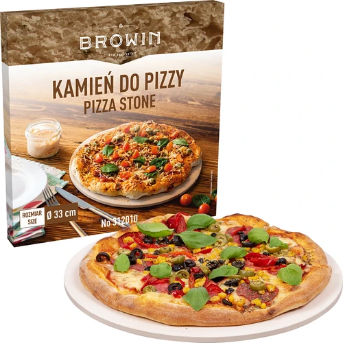 Pedra redonda para pizza, em cordierita, diâmetro 33 cm - 6